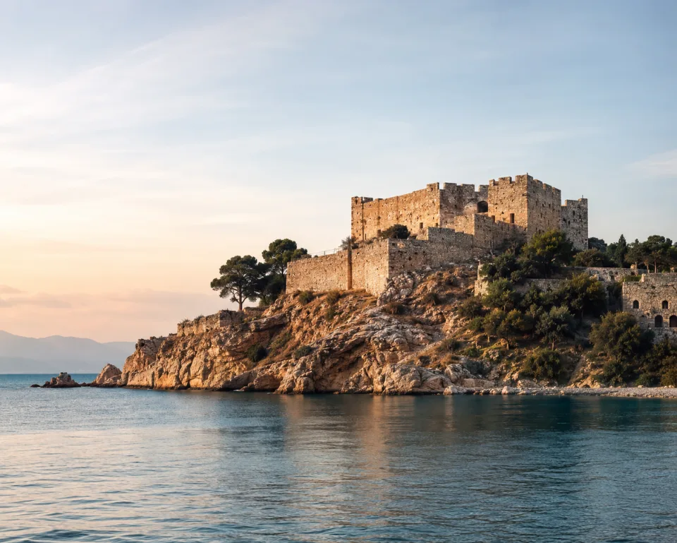 Κάστρο Παραλίου Άστρους στη χερσόνησο Νησί